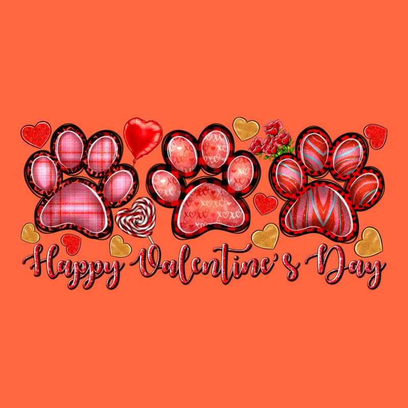 Happy Valentine's Day Paws Valentine's Day Premium Hoodie by HowdyJamesFarm | Teevron