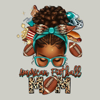 American Football Mom Afro Messy Bun Heavyweight Hoodie | Teevron