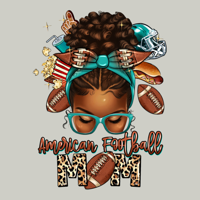 American Football Mom Afro Messy Bun Heavyweight Hoodie by texasbilliewilder | Teevron