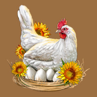 Perched Chicken With Sunflowers Vintage Tee | Teevron