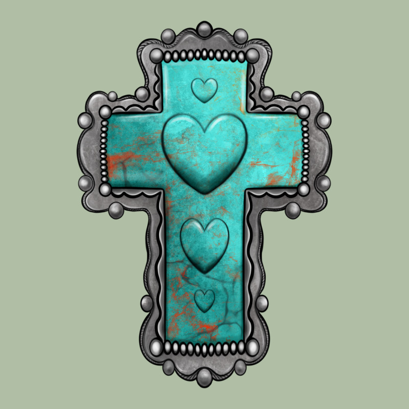 Turquoise Gemstone Cross Urban Heavy Tee by Jasminsmagicworld | Teevron