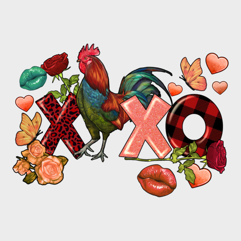 Rooster Valentine's Day Xoxo Urban Hoodie by FaDigitalArtStudio | Teevron
