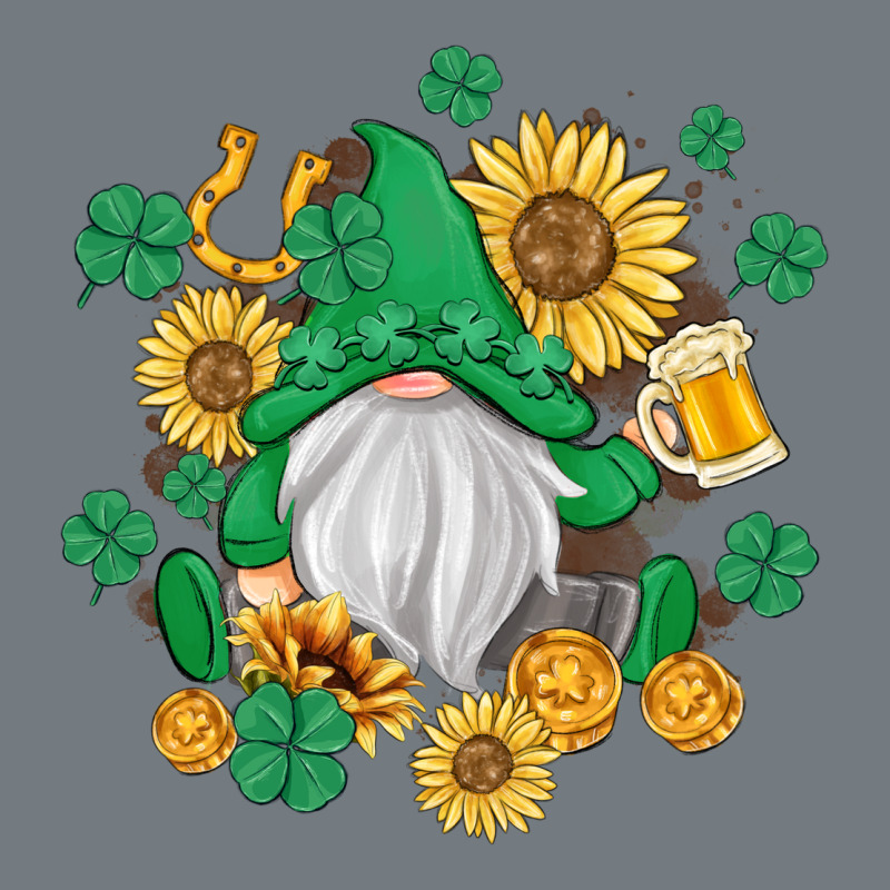 St Patrick's Day Shamrock Sunflowers Gnome Heavyweight Sweatshirt by MaliasSmallBusiness | Teevron