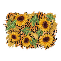 cactus leopard sunflower glitter background | Teevron