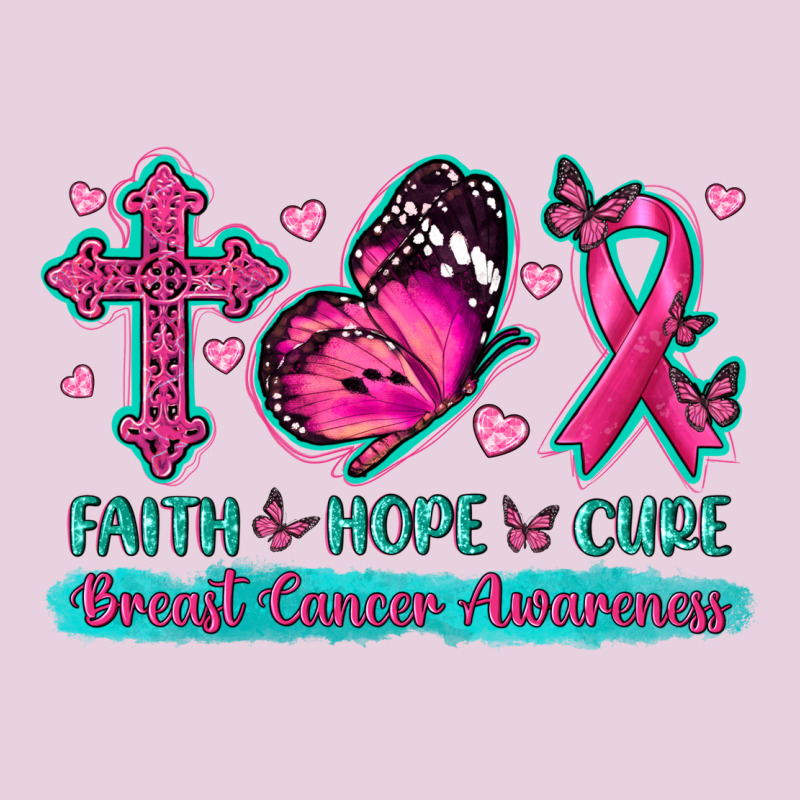 Faith Hope Cure Breast Cancer Awareness Ladies Tee by texasbilliewilder | Teevron