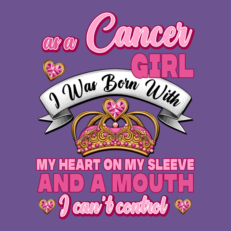 As A Cancer Girl I Was Born With My Heart On My Sleeve And A Mouth Vintage Tee by Jasminsmagicworld | Teevron