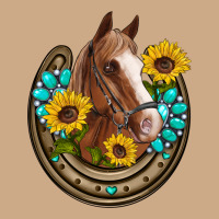 Western Horseshoe Horse Sunflowers Gemstone Vintage Hoodie | Teevron