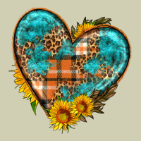 Fall Pattern Heart With Sunflower Heavy Core Tee | Teevron