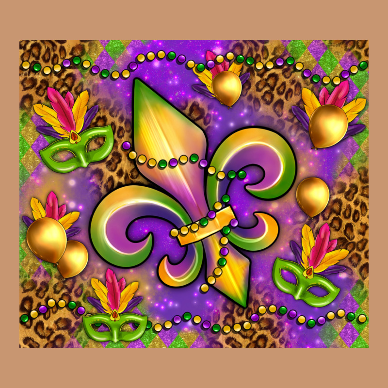 Mardi Gras Fleur De Lis Heavyweight Hoodie by NancyCooperArtShop | Teevron