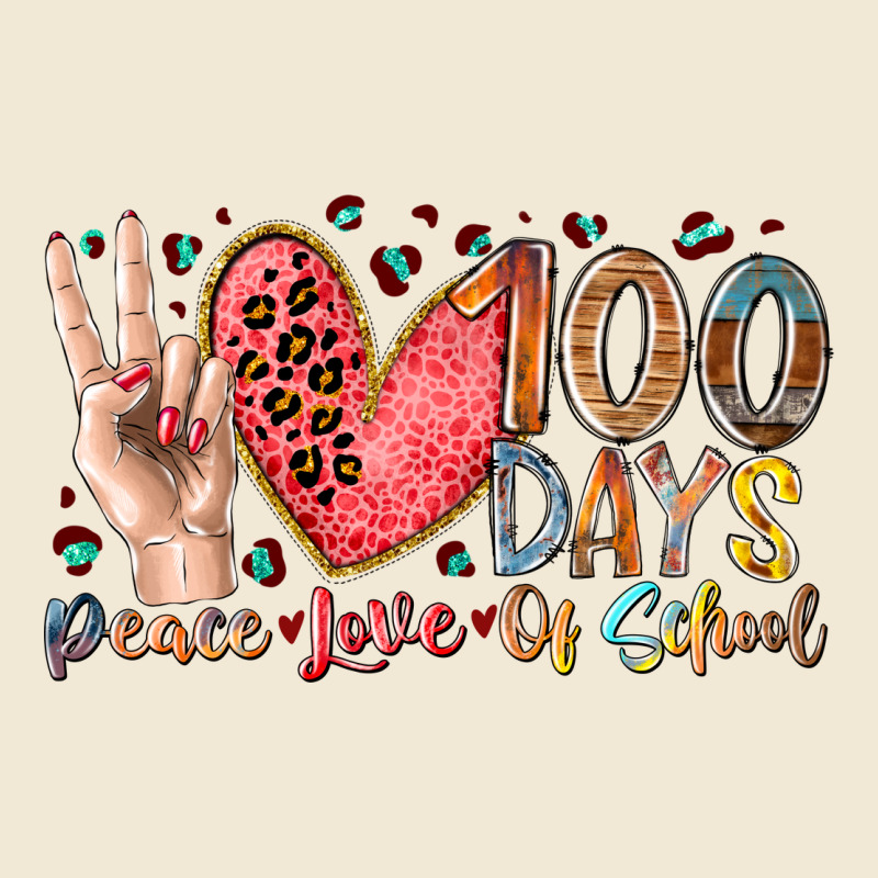 Peace Love 100 Days Of School Premium Tee by RacoonDesign | Teevron