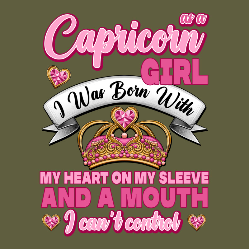 As A Capricorn Girl I Was Born With My Heart On My Sleeve And A Mouth Vintage Tee by Jasminsmagicworld | Teevron