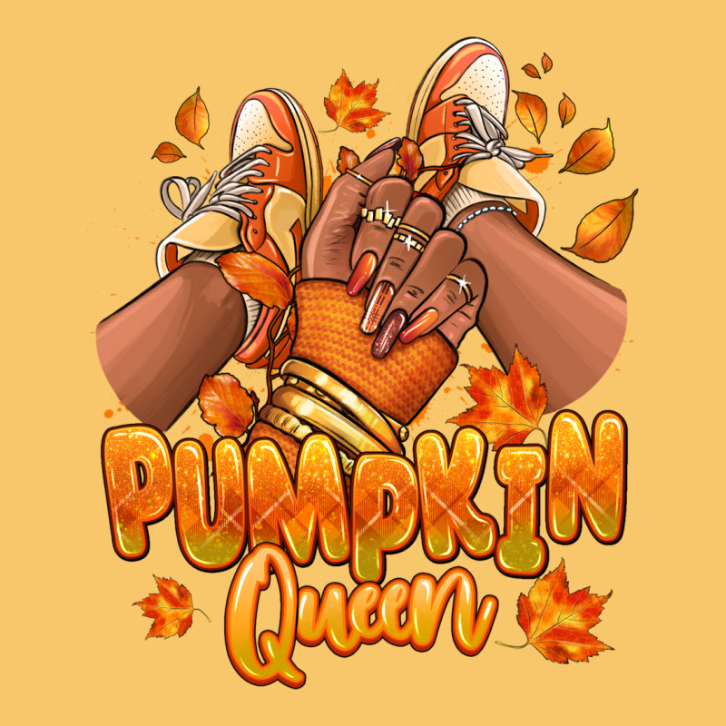 Pumpkin Queen Fall Black Girl Sneakers Vintage Hoodie by RanaPortraitStore | Teevron
