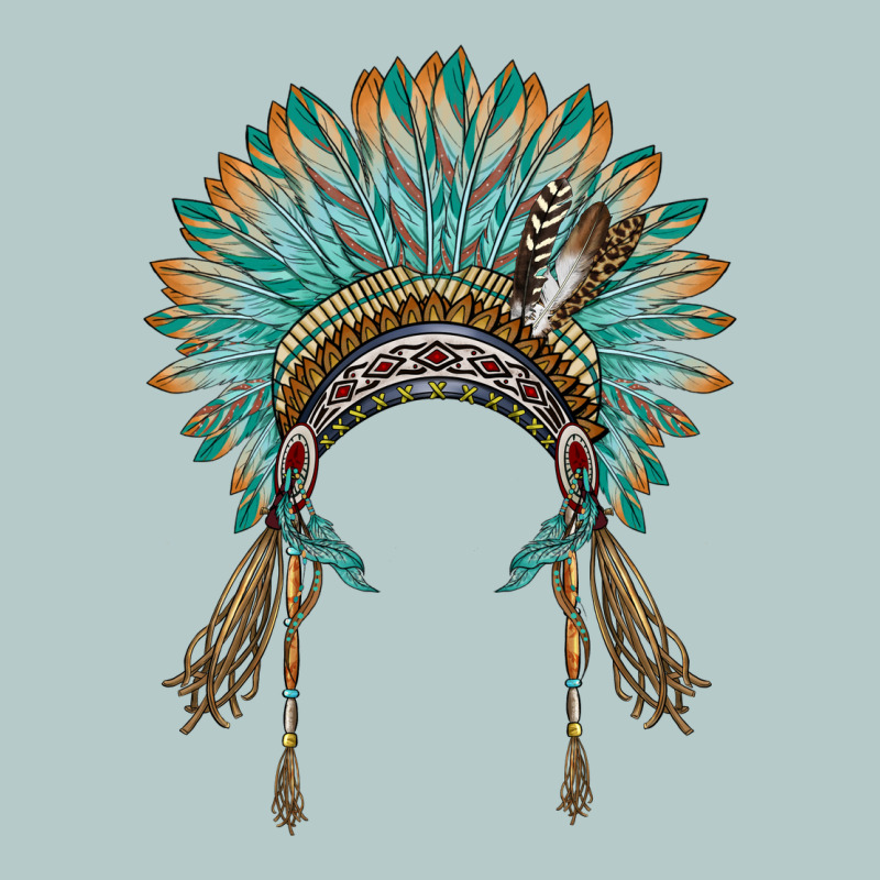 Native American Headdress Turquise Heavy Core Tee by BarkalooDesign | Teevron