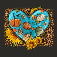 Fall Pattern Heart With Leopard Background Heavy Core Tee | Teevron