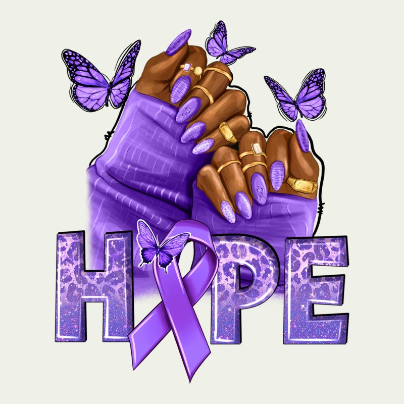 Hope Lavender Ribbon All Cancers Urban Heavy Tee by NancyCooperArtShop | Teevron