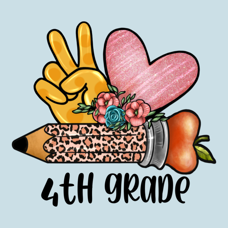 Peace Love 4th Grade Ladies Tee by JahusDesignShop | Teevron