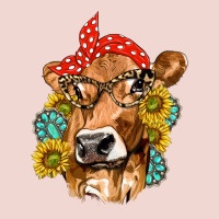 Western Cow With Sunflowers And Gemstone Premium Sweatshirt | Teevron