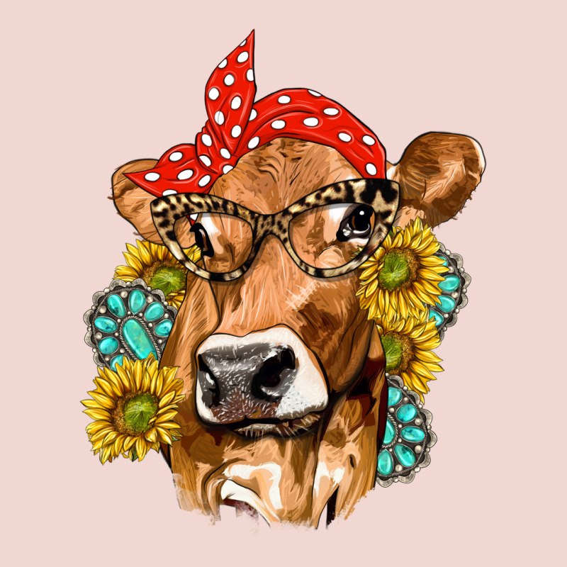 Western Cow With Sunflowers And Gemstone Premium Sweatshirt by texasbilliewilder | Teevron
