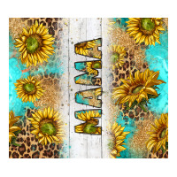 western mother's day mama with turquoise and sunflowers and leopard tu | Teevron