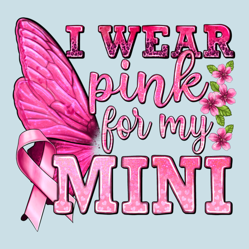 I Wear Pink For My Mini With Butterfly Ladies Tee by texasbilliewilder | Teevron