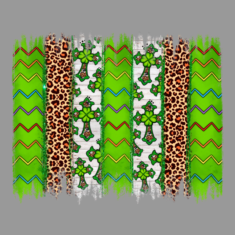 Western St. Patrick's Shamrock Cross Leopard Brushstroke Vintage Hoodie by Artiststas | Teevron