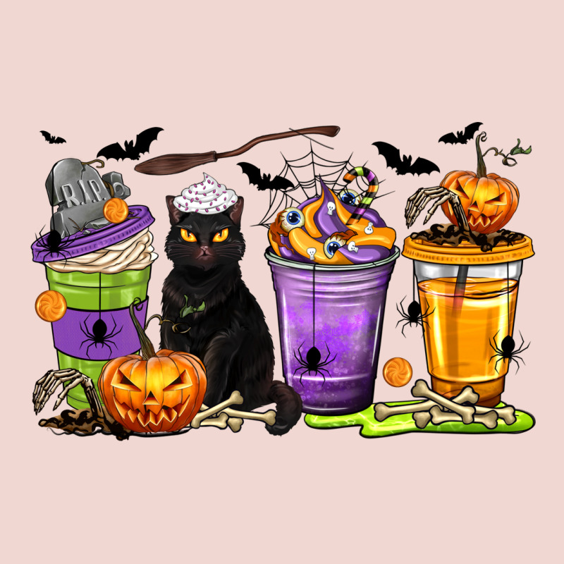 Halloween Cat Coffee Cups Premium Sweatshirt by texasbilliewilder | Teevron
