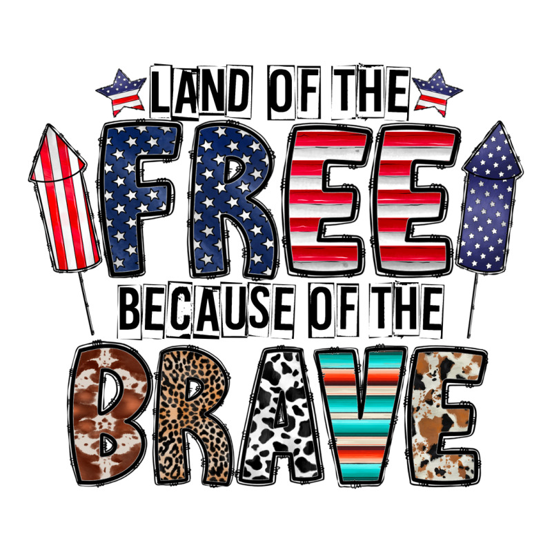 Land Of The Beacause Of The Brave Premium Tee by CowhideDigitalArt | Teevron