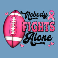 Nobody Fights Alone Pink Football Breast Cancer Awareness Urban Heavy Tee | Teevron