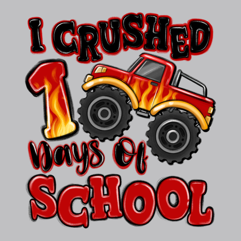 I Crushed 100 Days Of School Monster Truck Long Sleeve Tee by MaliasSmallBusiness | Teevron