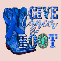 Give Cancer The Boot Colon Cancer Blue Ribbon Nca Premium Sweatshirt | Teevron