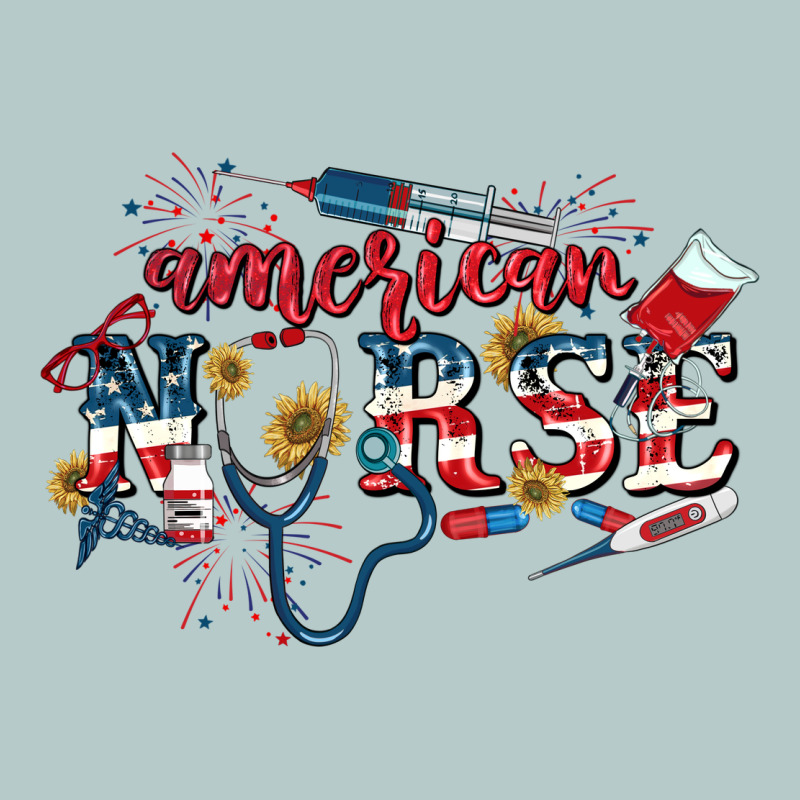 American Nurse 4th Of July Heavy Core Tee by CowGirlArtShop | Teevron