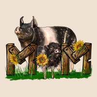 Western Mom With Hampshire Pig And Baby Pig Urban Heavy Tee | Teevron