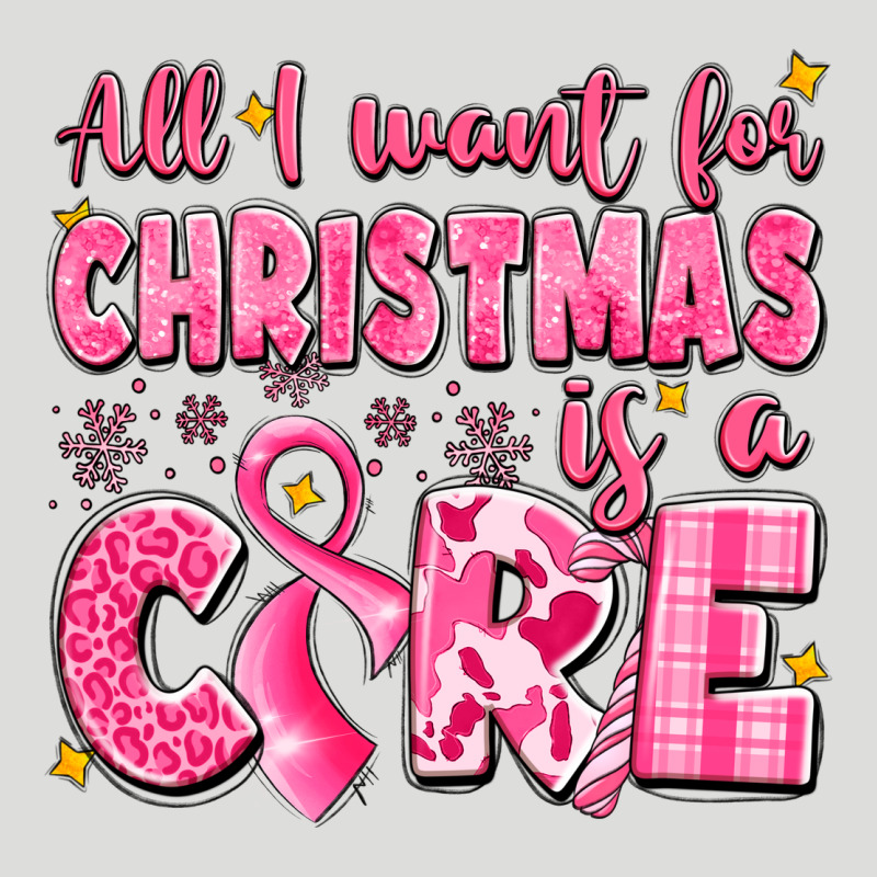 All I Want For Christmas Is A Cure Breast Cancer Zipper Hoodie by LillyAllenDesigns | Teevron
