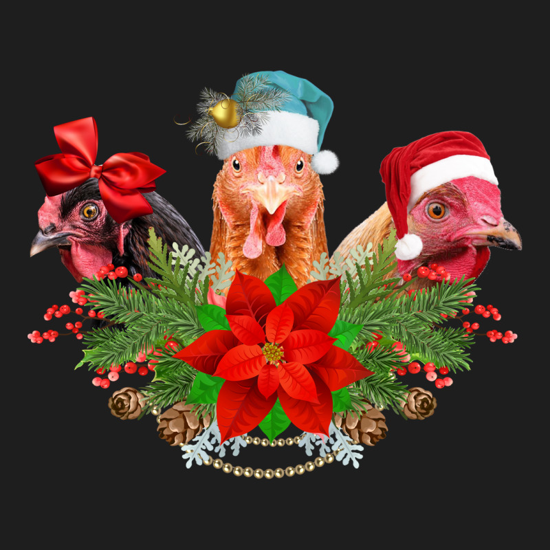 Chickens Christmas Classic Tee by CowhideDigitalArt | Teevron