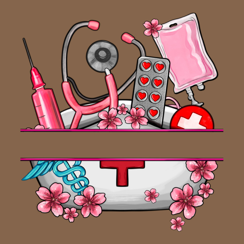 Custom Name Nurse Hat And Elements Premium Tee by AdoDesignShop | Teevron