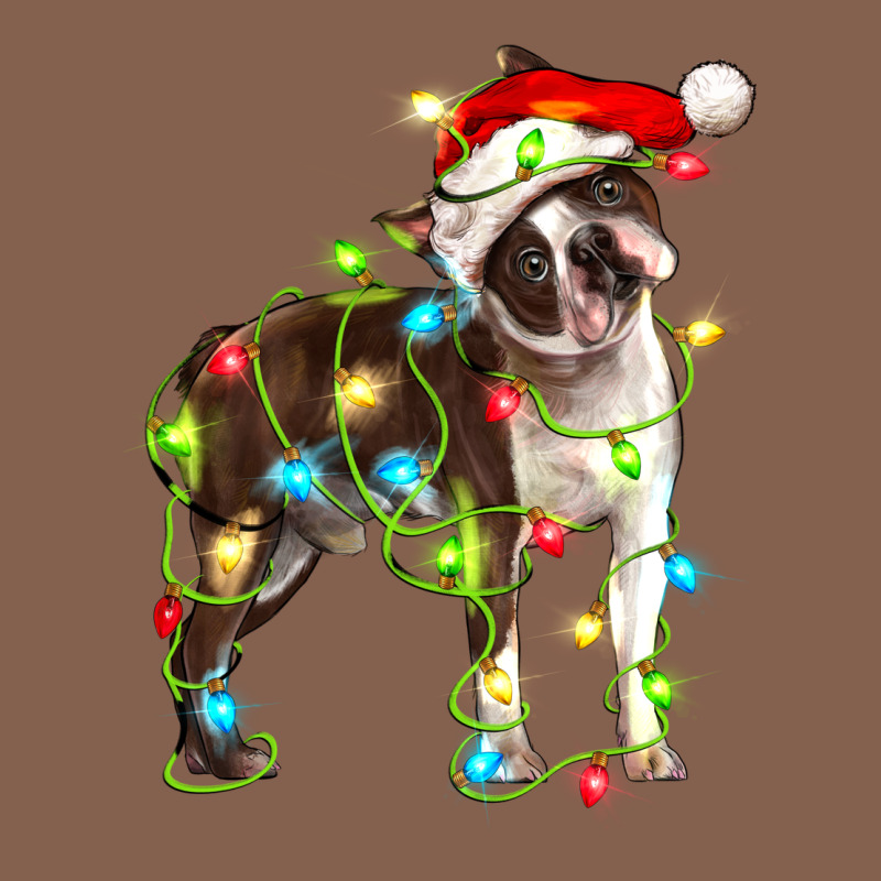 Christmas Chocolate Boston Terrier Zipper Hoodie by LillyAllenDesigns | Teevron