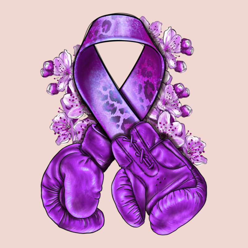 Purple Ribbon With Boxing Gloves Premium Sweatshirt by NancyCooperArtShop | Teevron