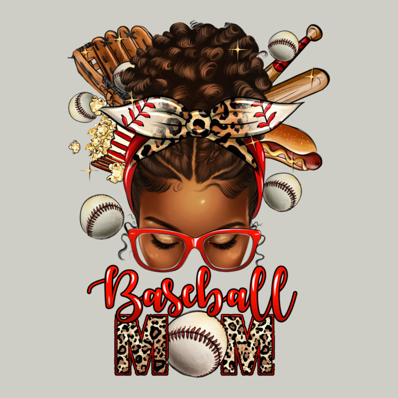 Baseball Mom Afro Messy Bun Heavyweight Hoodie by texasbilliewilder | Teevron