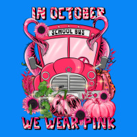 In October We Wear Pink Halloween School Bus Zipper Hoodie | Teevron