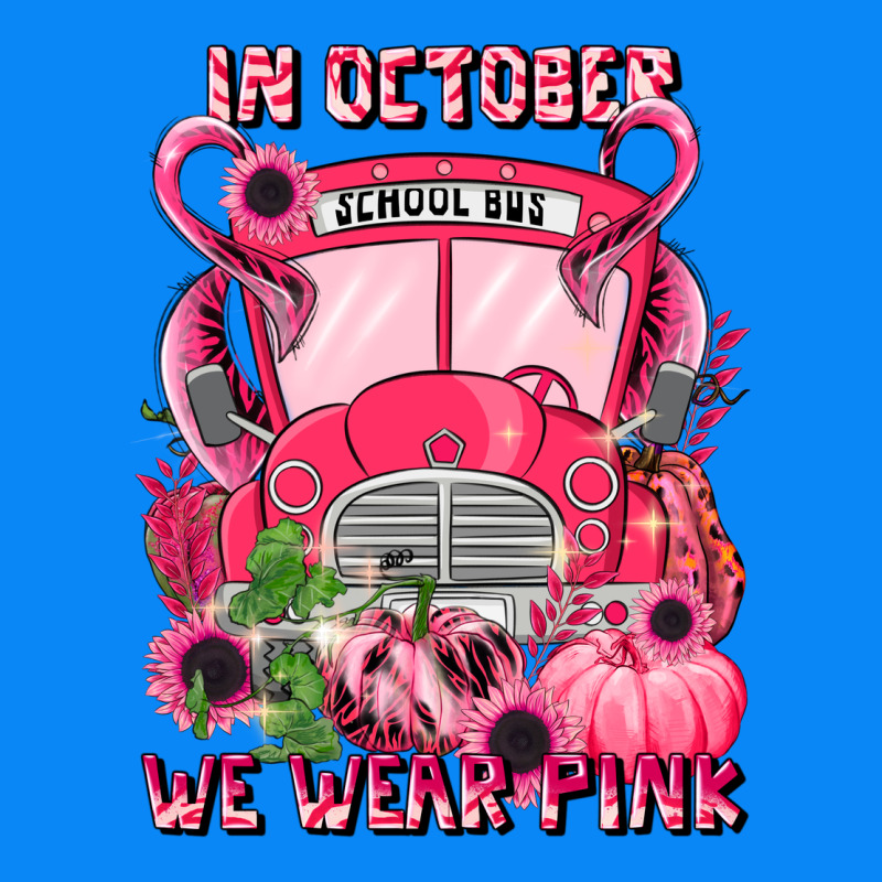 In October We Wear Pink Halloween School Bus Zipper Hoodie by LillyAllenDesigns | Teevron