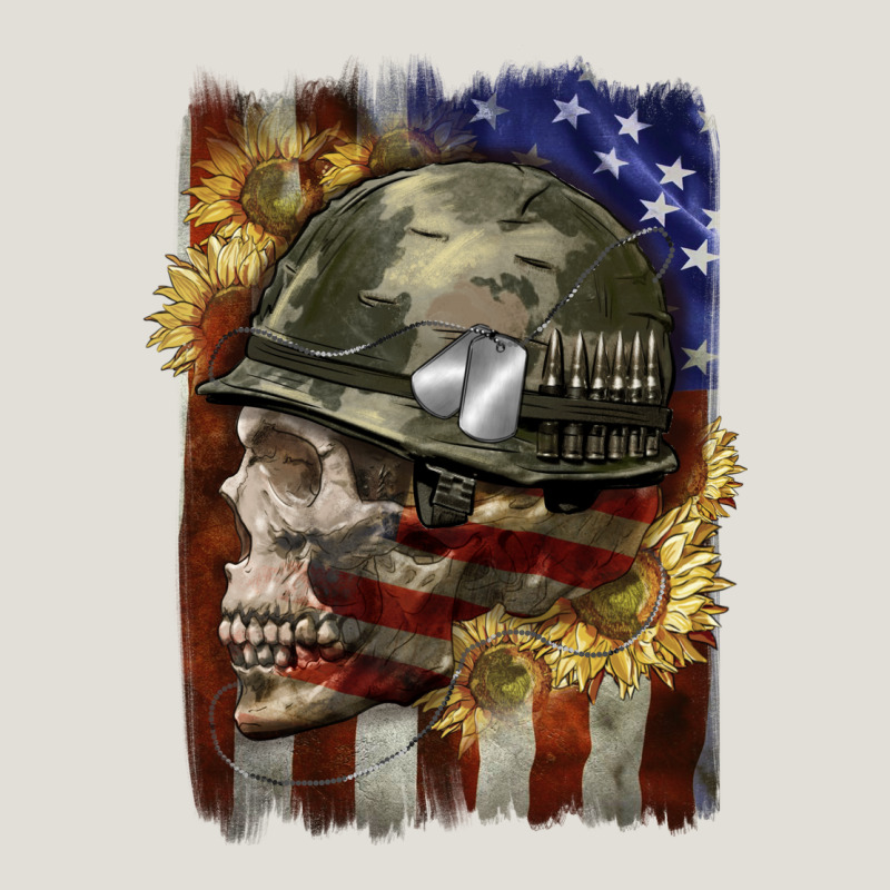 Army Skull 4th Of July Heavy Core Tee by CowGirlArtShop | Teevron