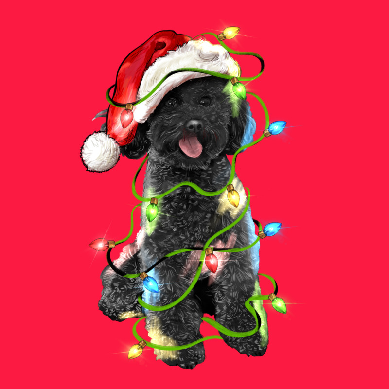 Christmas Black Poodles Dog Zipper Hoodie by LillyAllenDesigns | Teevron
