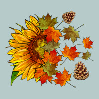 Sunflower And Autumn Leaves Heavy Core Tee | Teevron