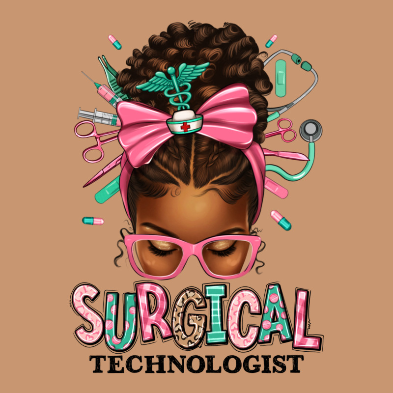 Surgical Technologist Afro Messy Bun Heavyweight Hoodie by texasbilliewilder | Teevron