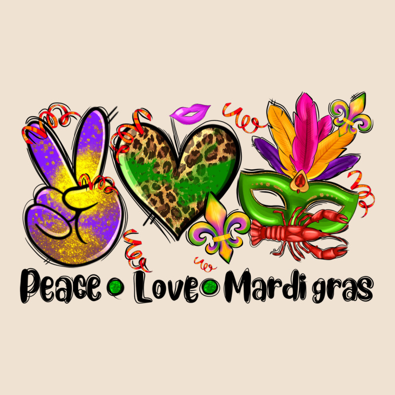 Peace Love  Mardi Gras Urban Heavy Tee by AdoDesignShop | Teevron