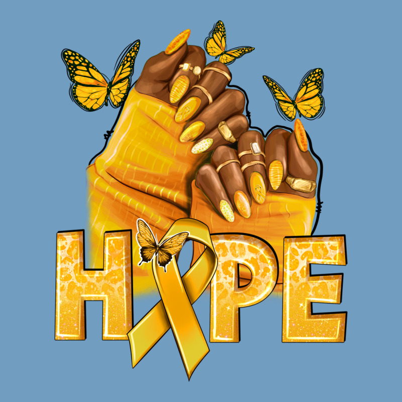 Hope Yellowribbonchildhood Cancer Nails Urban Heavy Tee by NancyCooperArtShop | Teevron