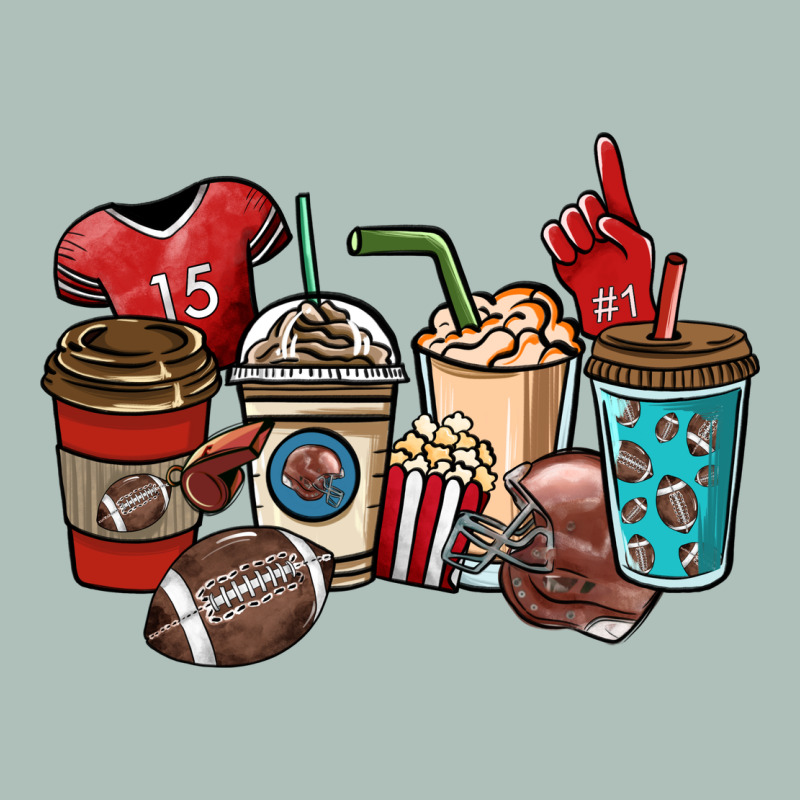 Football Coffee Cups Heavyweight Hoodie by NancyCooperArtShop | Teevron