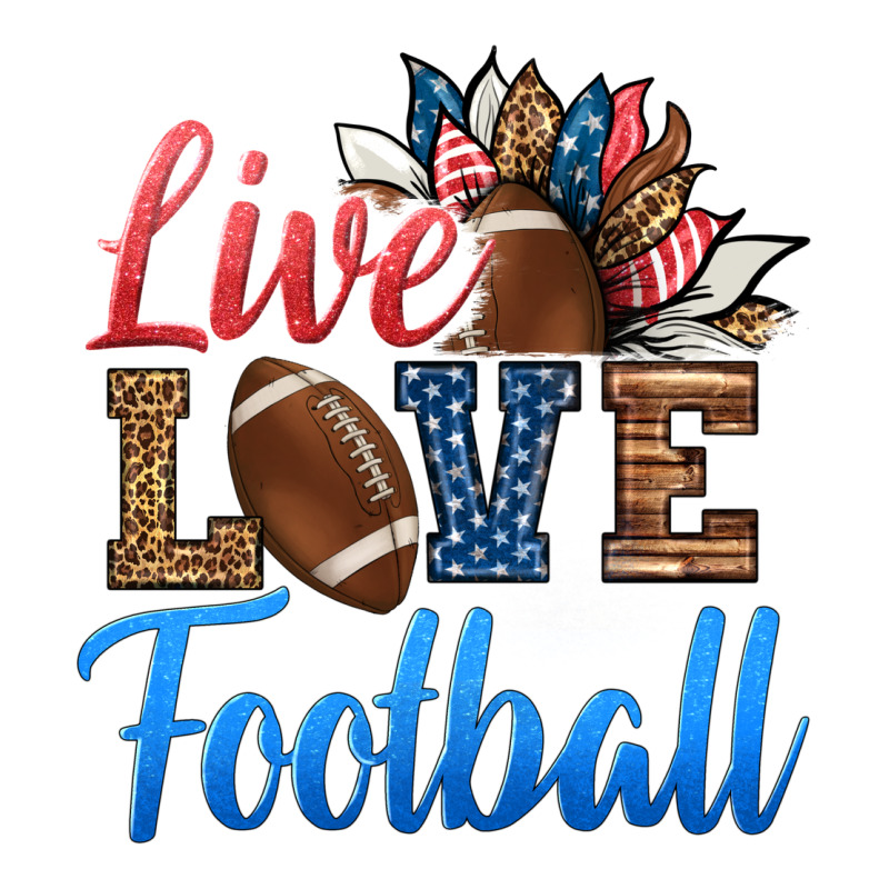 Live Love American Football Premium Tee by HRA Design Shop | Teevron