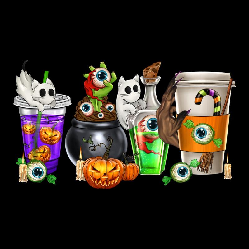 Halloween Coffee Cups Premium Sweatshirt by texasbilliewilder | Teevron