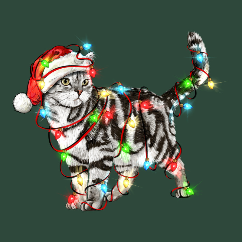 Christmas American Shorthair Cat Zipper Hoodie by LillyAllenDesigns | Teevron
